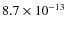 $8.7\times 10^{-13}$
