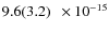 $9.6(3.2)\phantom{0}\times 10^{-15} $