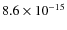 $8.6\times 10^{-15}$