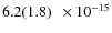 $ 6.2(1.8)\phantom{0}\times 10^{-15} $