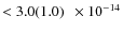 $<3.0(1.0)\phantom{0}\times 10^{-14} $