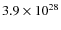 $3.9\times 10^{28}$