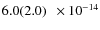 $6.0(2.0)\phantom{0}\times 10^{-14} $