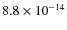 $8.8\times 10^{-14}$
