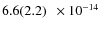 $6.6(2.2)\phantom{0}\times 10^{-14} $
