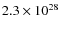 $ 2.3\times 10^{28}$