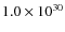 $1.0\times 10^{30}$