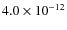$4.0\times 10^{-12}$