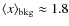 $\langle x\rangle_{\rm bkg}\approx1.8$