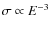 $\sigma \propto E^{-3}$