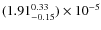 $(1.91^{0.33}_{-0.15})\times10^{-5}$