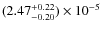 $(2.47^{+0.22}_{-0.20})\times10^{-5}$