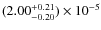 $(2.00_{-0.20}^{+0.21})\times10^{-5}$