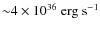 ${\sim}4 \times
10^{36}~{\rm erg~s}^{-1}$