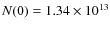 $N(0)=1.34\times10^{13}$
