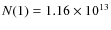 $N(1)=1.16\times10^{13}$