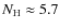$Nx{\rm H} \approx 5.7$