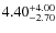 $\rm 4.40^{+4.00}x{-2.70}$