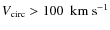 $V_{\rm circ} > 100 ~{\rm\ km ~ s^{-1}}$