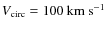 $V_{\rm circ} = 100 ~ {\rm km ~ s}^{-1}$