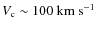 $V_{\rm c} \sim 100 ~ {\rm km ~ s}^{-1}$