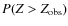 $P(Z > Z_{\rm obs})$