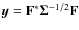 ${\vec y}= {\bf F}^* {\bf\Sigma}^{-1/2} {\bf F}$