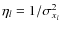$\eta_l = 1/ \sigma^2_{x_l}$