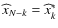 $\widehat x_{N-k} = \widehat x^*_k$