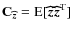 $\Cb_{{\vec{\widehat z}}} = {\rm E}[{\vec{\widehat z}}{\vec{\widehat z}}^{\rm T}]$