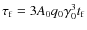 $\tau _{\rm f}=3A_0q_0\gamma _0^3t_{\rm f}$