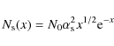 \begin{displaymath}N_{\rm s}(x)=N_0\alpha _{\rm s}^2x^{1/2}{\rm e}^{-x}
\end{displaymath}