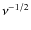 $\nu ^{-1/2}$