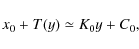 \begin{displaymath}x_0+T(y)\simeq K_0y+C_0,
\end{displaymath}