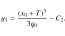 \begin{displaymath}y_1={(x_0+T)^3\over 3q_0}-C_2.
\end{displaymath}