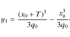 \begin{displaymath}y_1={(x_0+T)^3\over 3q_0}-{x_0^3\over 3q_0}\cdot
\end{displaymath}