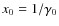 $x_0=1/\gamma _0$