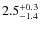 $\rm 2.5^{+0.3}_{-1.4}$
