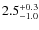 $\rm 2.5^{+0.3}_{-1.0}$