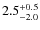 $\rm 2.5^{+0.5}_{-2.0}$