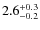 $\rm 2.6^{+0.3}_{-0.2}$