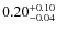 $\rm0.20^{+0.10}_{-0.04}$