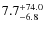$\rm 7.7_{-6.8}^{+74.0}$