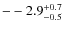 $\rm --2.9^{+0.7}_{-0.5}$