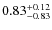 $\rm0.83_{-0.83}^{+0.12}$
