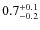 $\rm0.7^{+0.1}_{-0.2}$