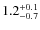 $\rm 1.2_{-0.7}^{+0.1}$