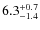 $\rm 6.3_{-1.4}^{+0.7}$