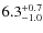 $\rm 6.3_{-1.0}^{+0.7}$