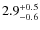 $\rm 2.9_{-0.6}^{+0.5}$